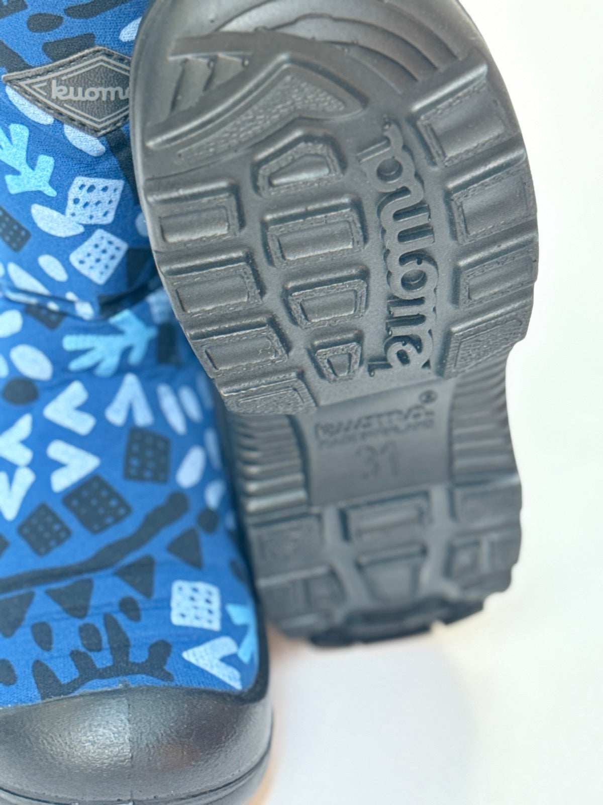 Kuoma Blue Patterned Winter Snow Boots Size 31