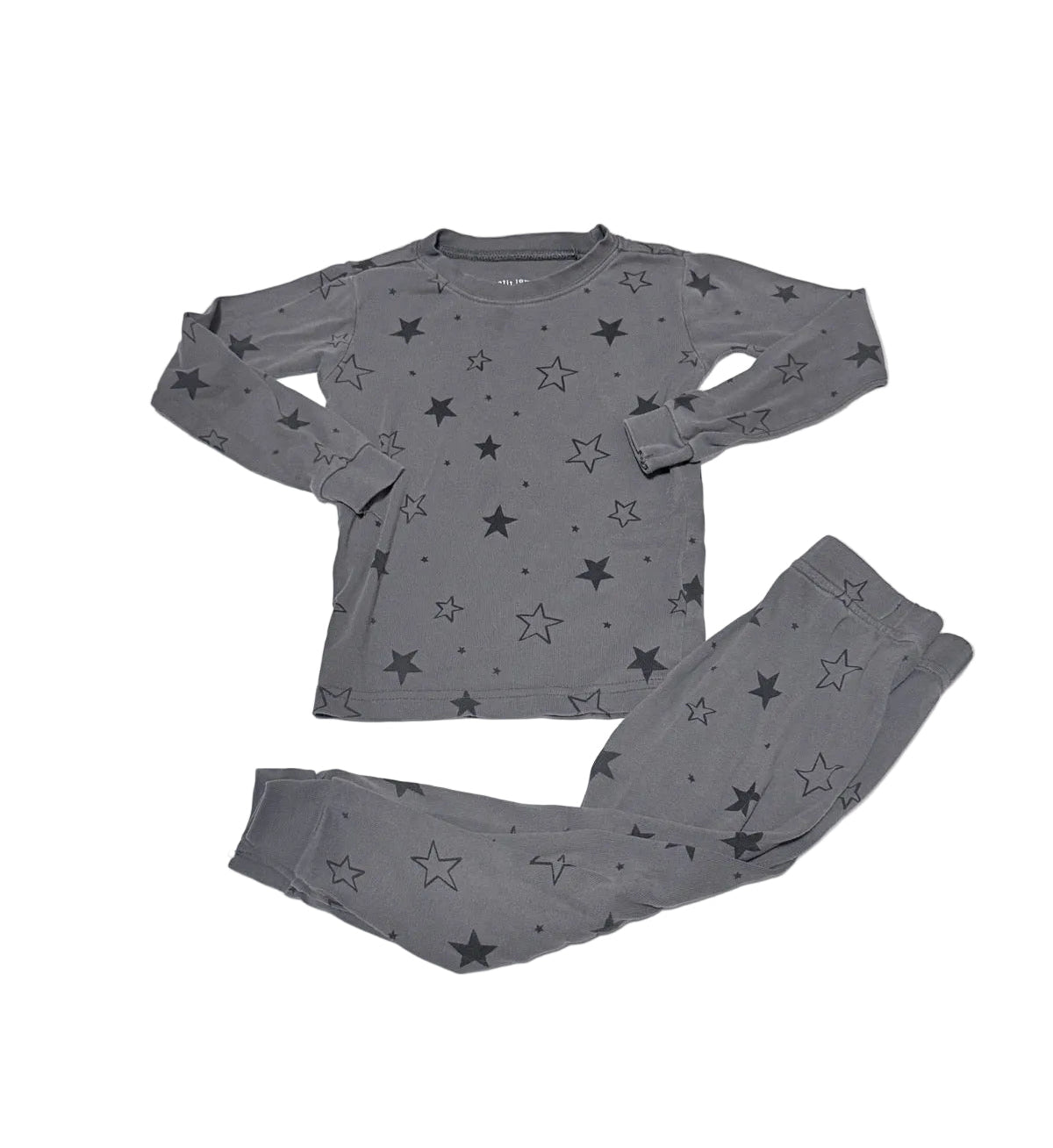 Petit Lem Gray Star Pajama Set 3T