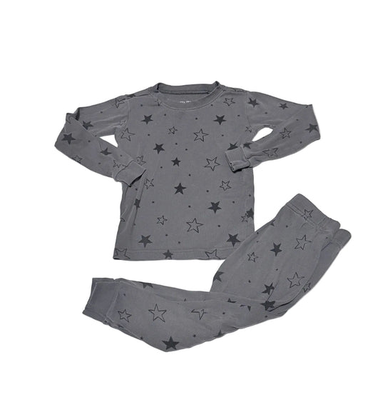 Petit Lem Gray Star Pajama Set 3T