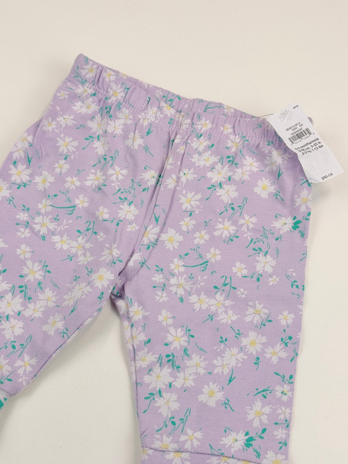 NWT - baby GAP Daisy Floral Leggings 0-3M