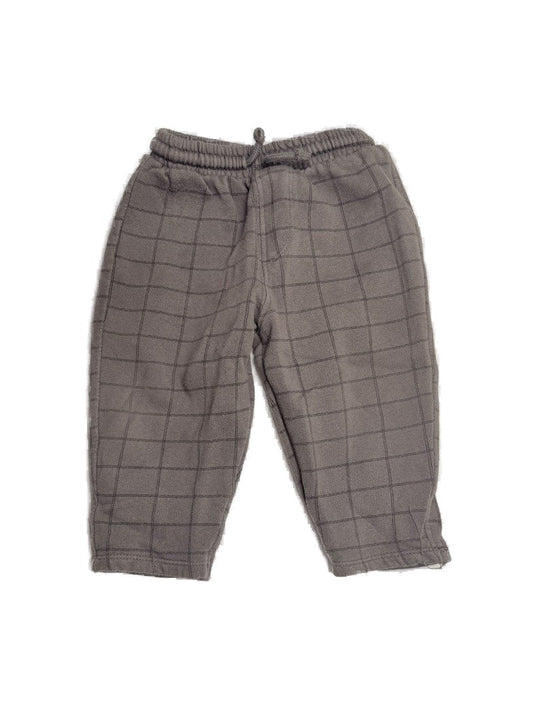 Zara Gray Grid Jogger Pants 18-24m