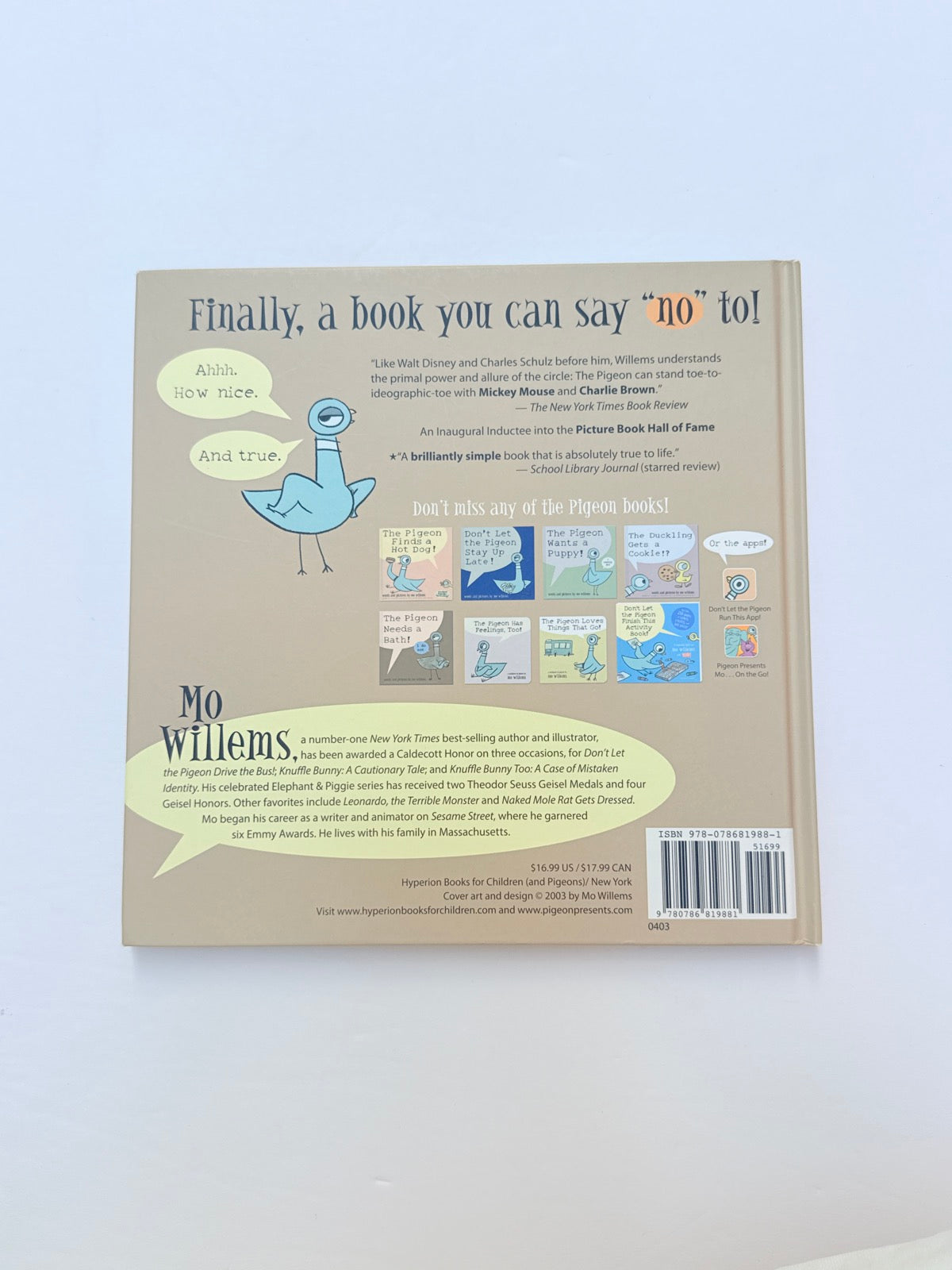 Mo Willems Don't Let the Pigeon Drive the Bus