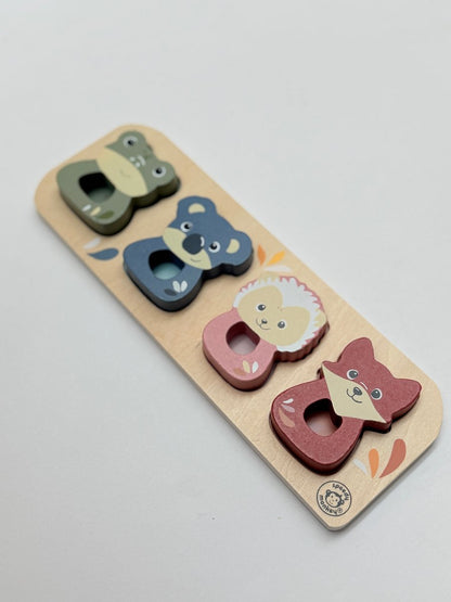 Speedy Monkey Wooden Animal Puzzle Board