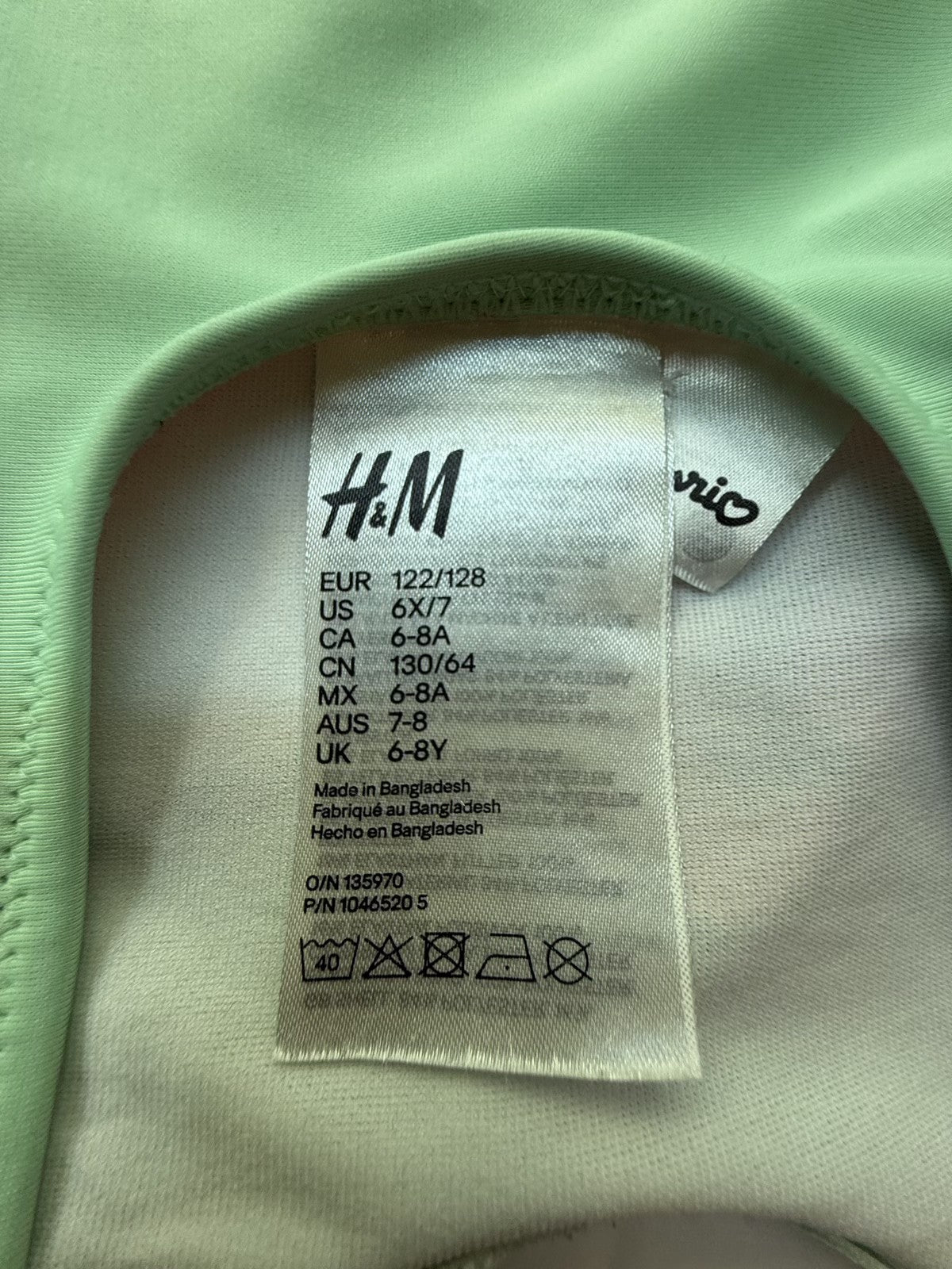 H&M Hello Kitty Green Swimsuit Size 6-8