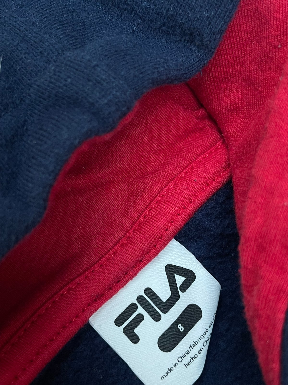 FILA Colorblock Hoodie Size 8