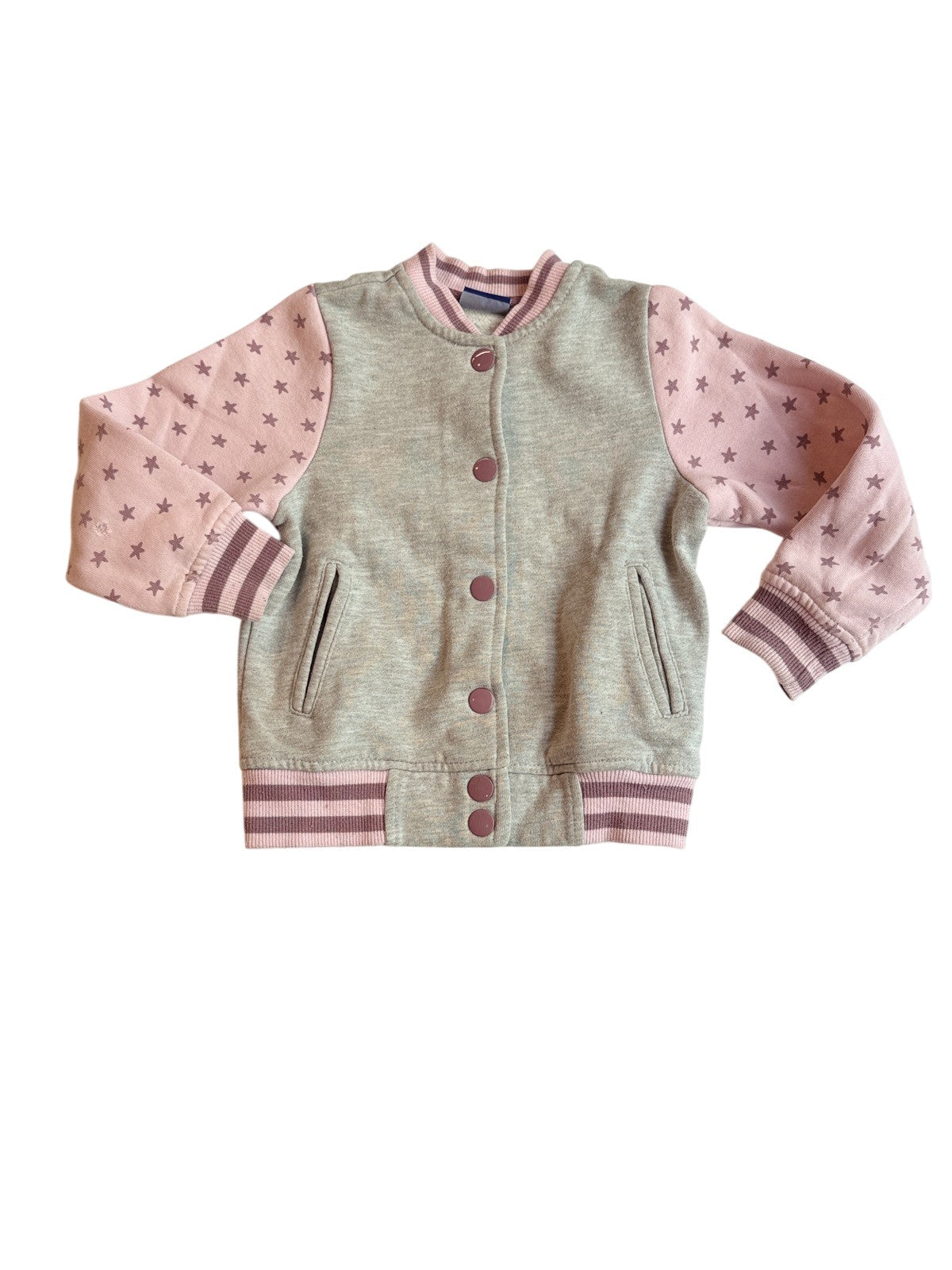 Lupilu Gray Pink Snap Romper Jacket