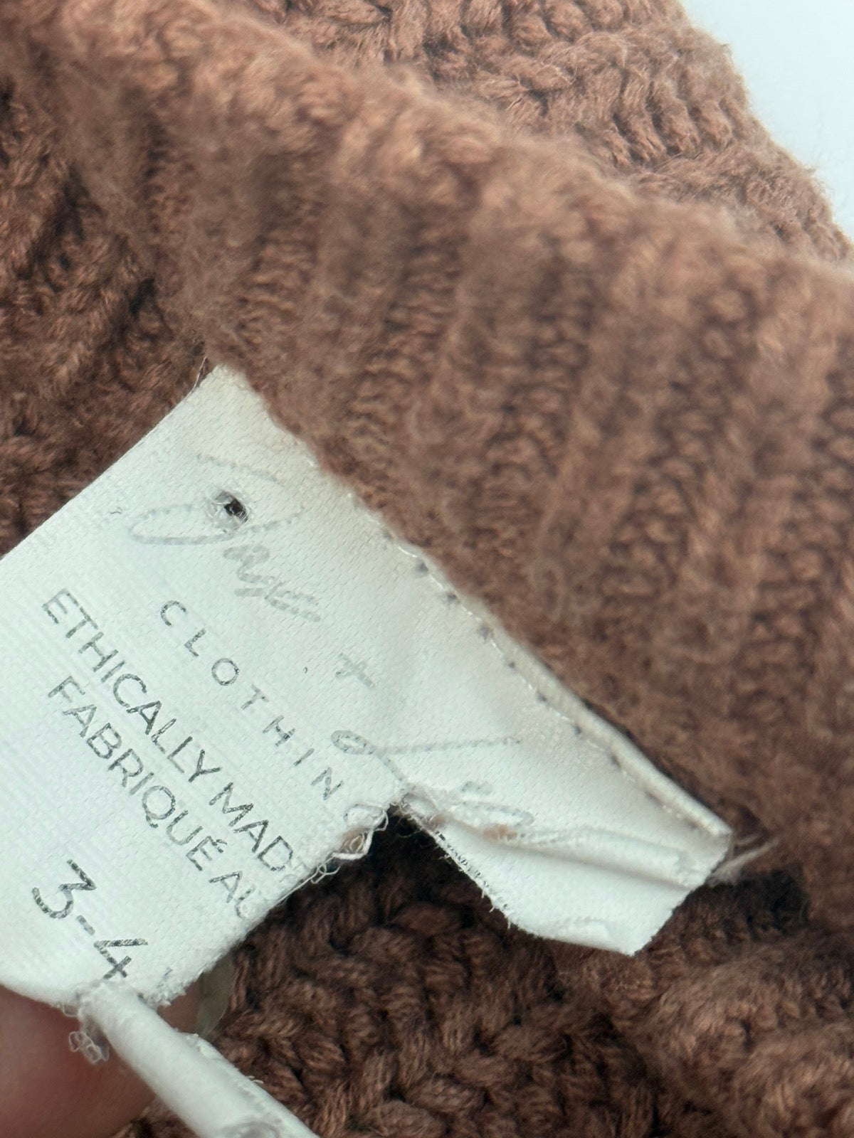 Jax + Lennon Rust Ribbed Knit Sweater 3-4Y