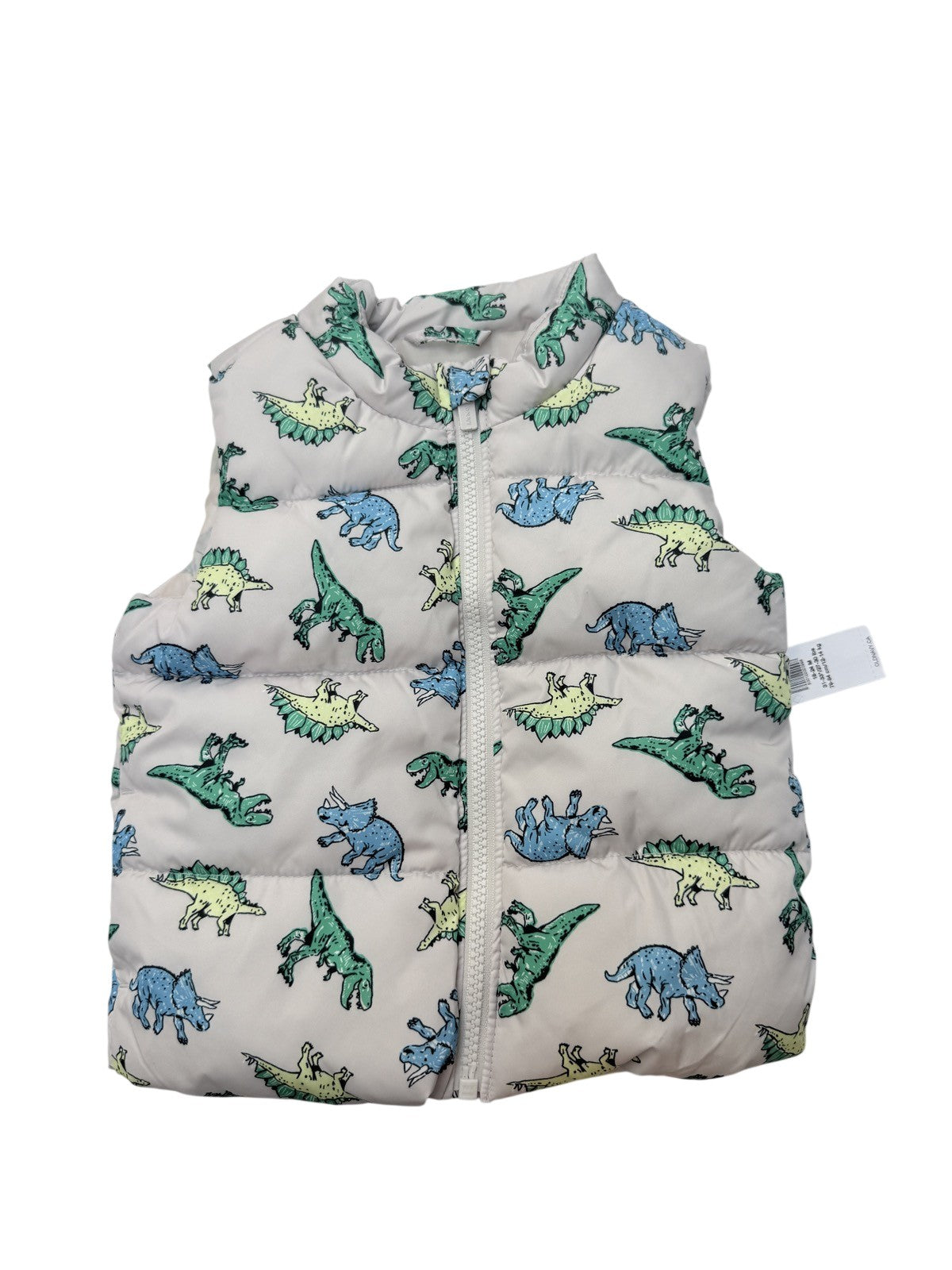 NWT - Old Navy Dinosaur Print Puffer Vest 18-24M