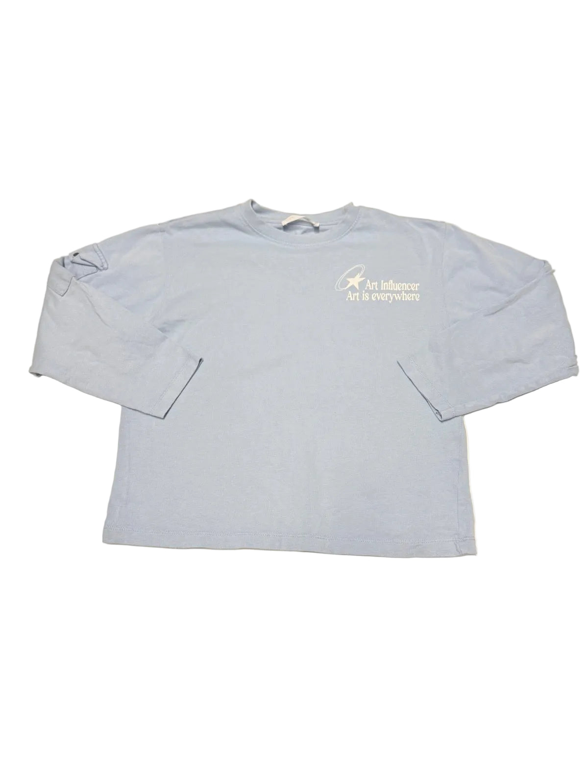 Long Sleeve Tee Zara Light Blue Size 9-10