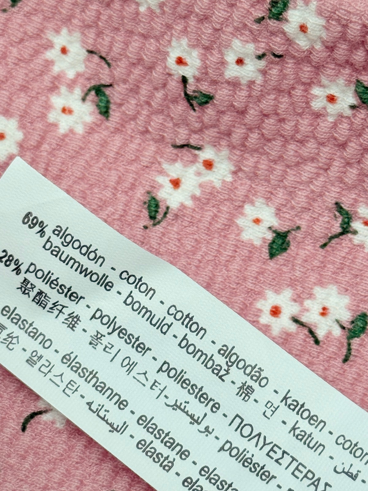 NWT - Zara Pink Floral Textured Dress 12-18M