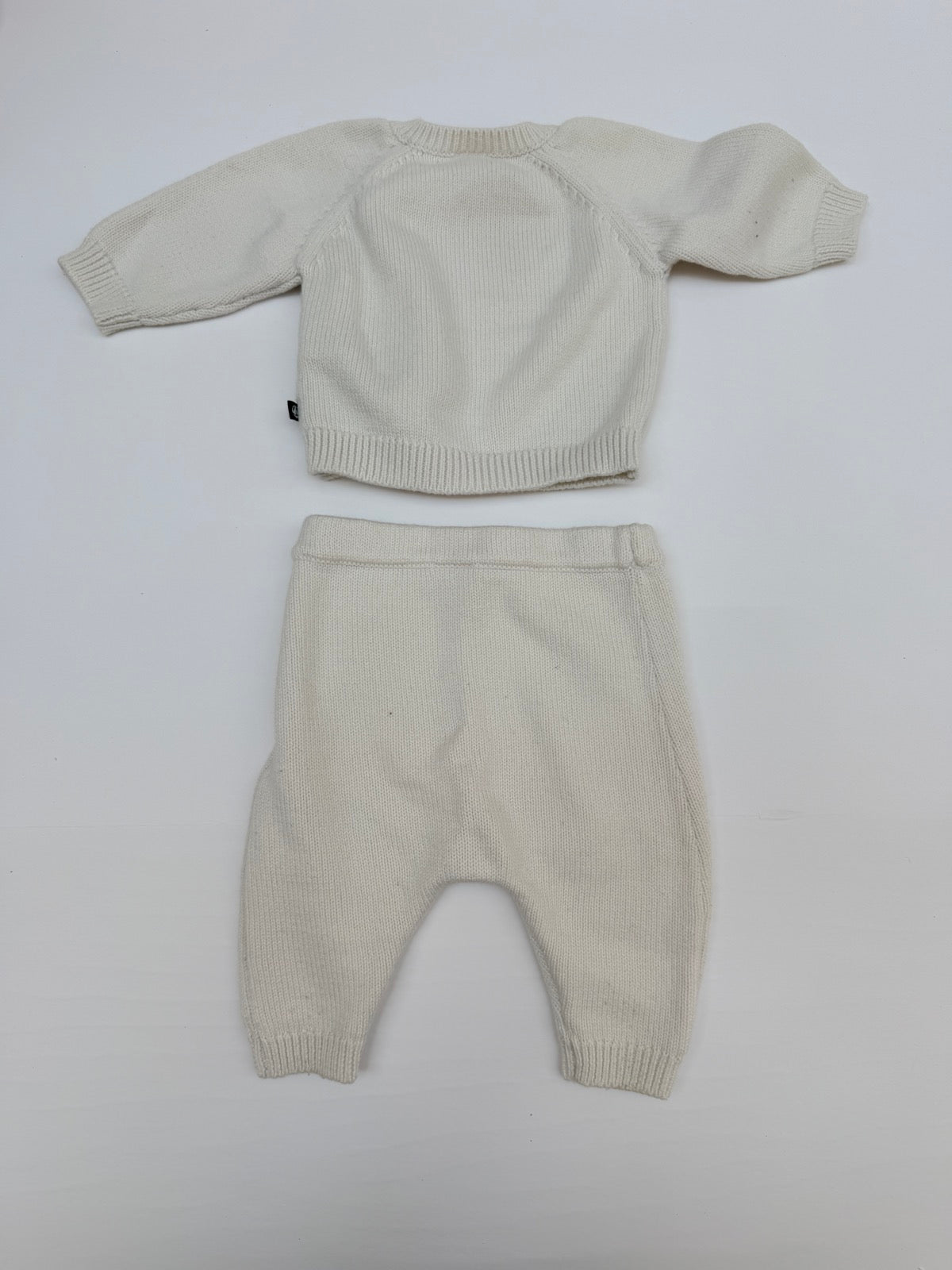 Petit Bateau Ivory Bird Knit Set 3M