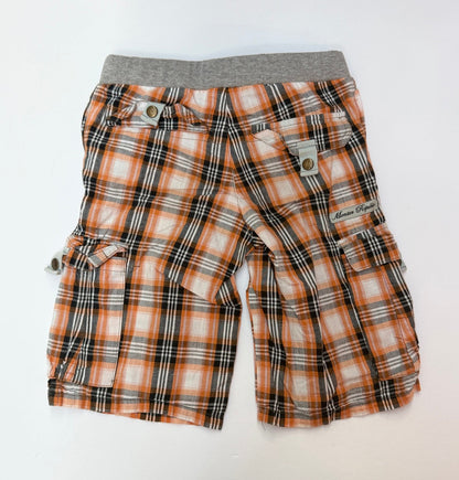 Monster Republic Plaid Cargo Shorts Size 4