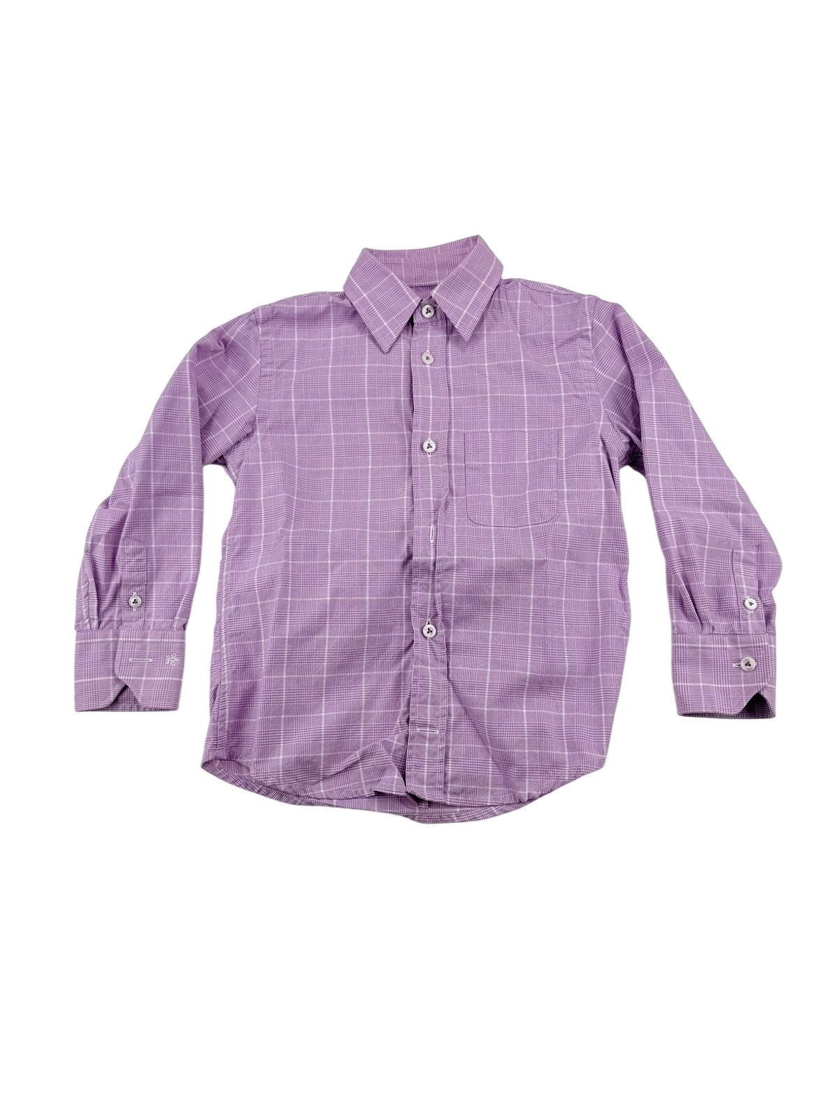 van Laack Purple Plaid Button-Up Shirt