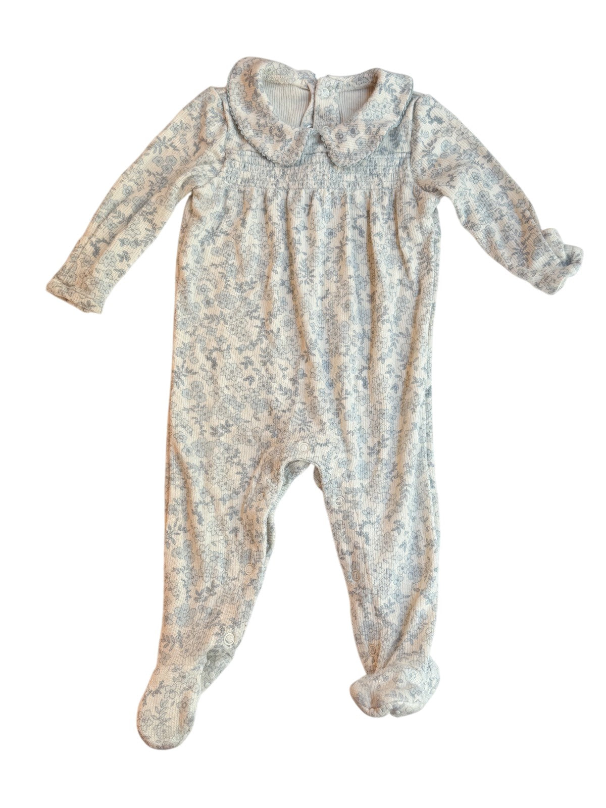 Angel Dear Floral Footed Romper 3-6M