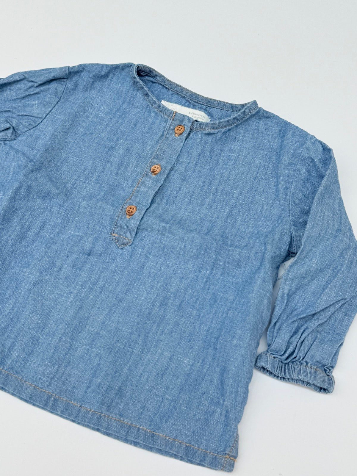 Zara Chambray Button Shirt 6-9M