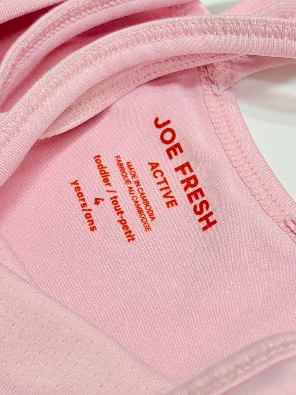 Joe Fresh Active Pink Dance Leotard 4T