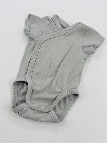 H&M Sage Green Wrap Bodysuit 1-2M