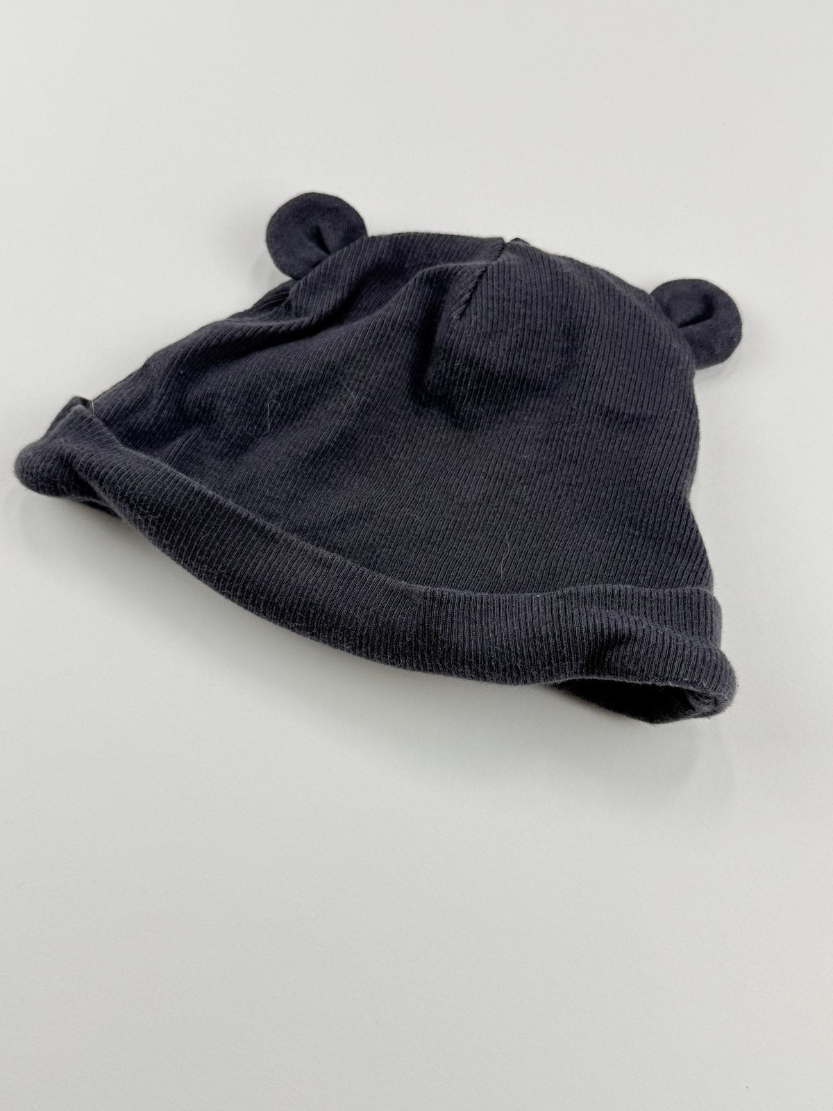 F&F Charcoal Bear Ears Hat 3-6M