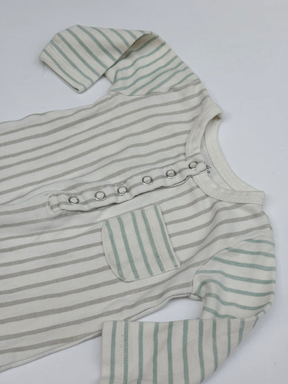 Pehr Striped Organic Cotton Romper 0-3M