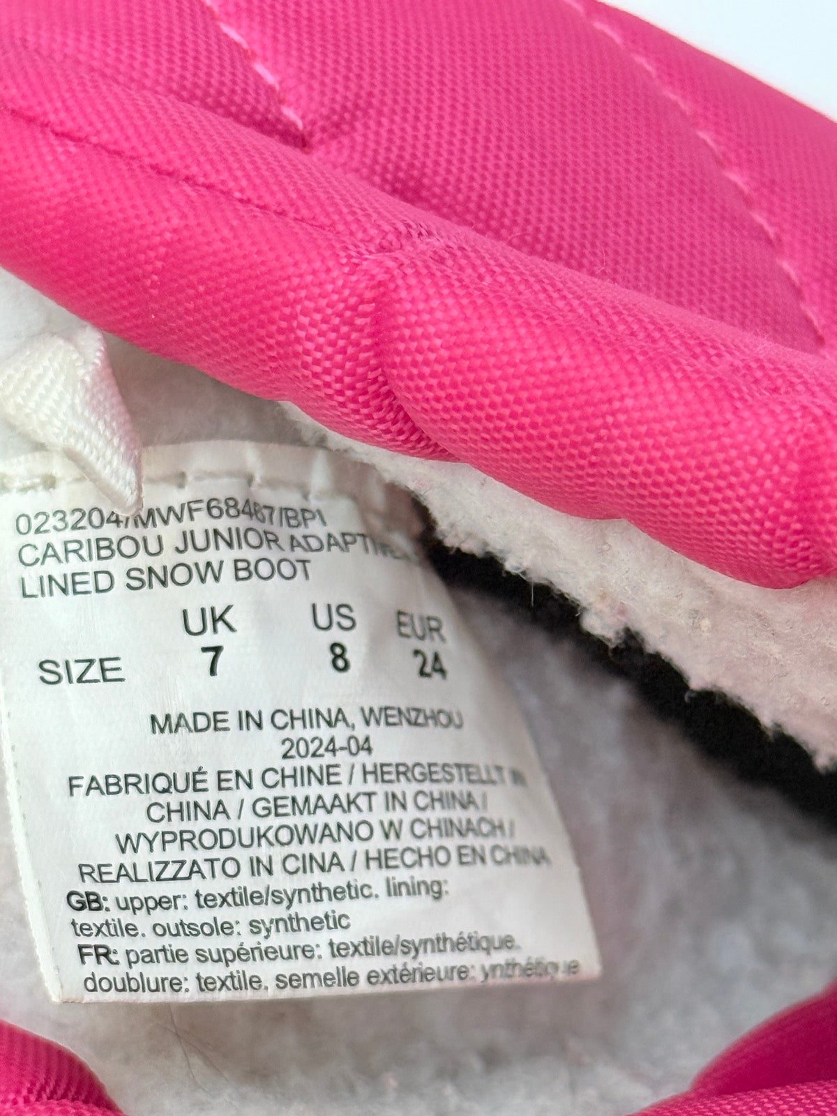 Mountain Warehouse Caribou Pink Snow Boots Size 8