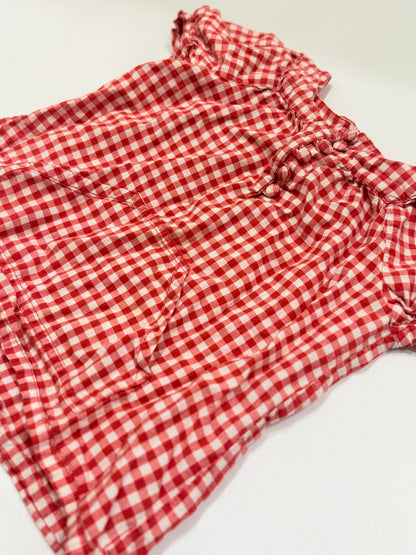 H&M Red Gingham Blouse Size 4T