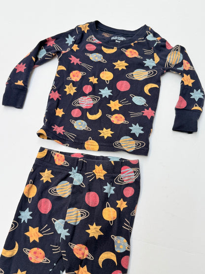Old Navy Space Print Pajama Set 12-18M