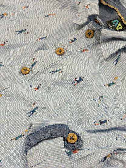 AV Sports Print Button-Up Shirt 4T