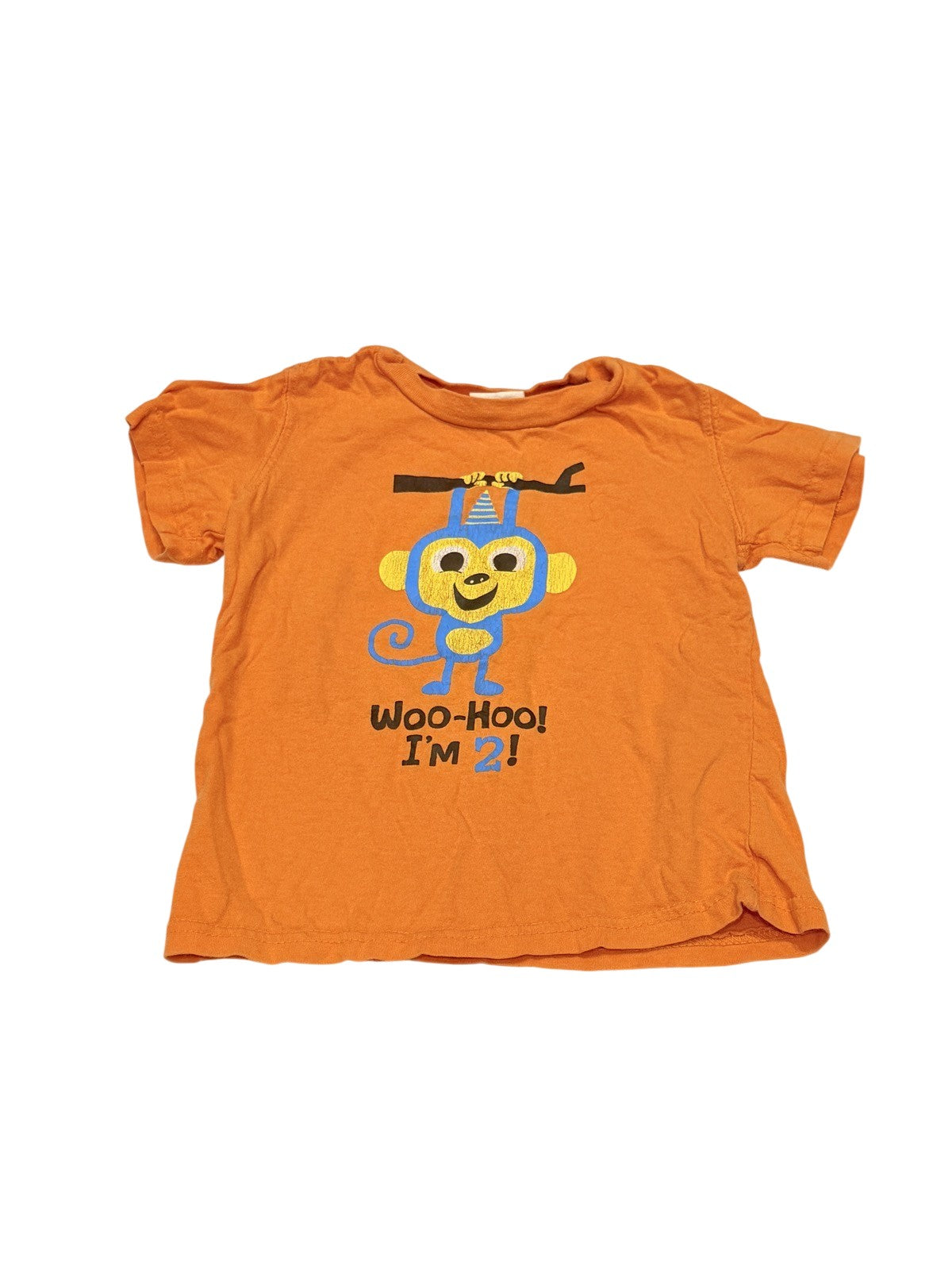 Woo-Hoo I'm 2 Monkey Birthday Tee 2T