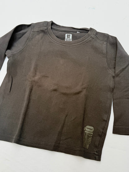 Quarterback Basics Olive Long Sleeve Top 2T