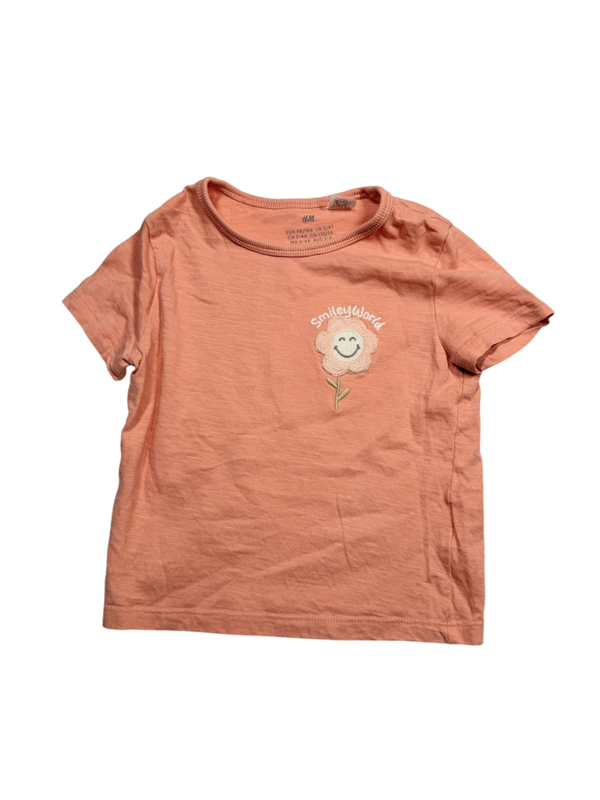H&M SmileyWorld Flower T-Shirt 2-4Y
