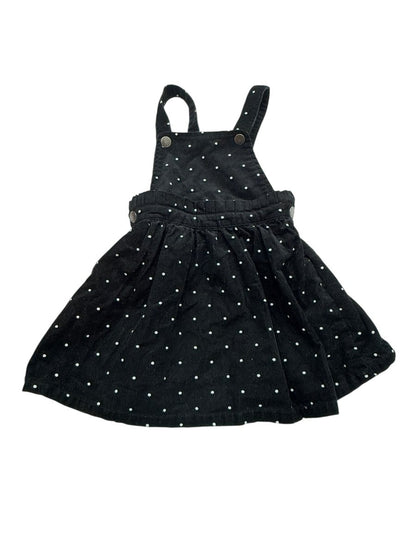 Little Me Black Polka Dot Corduroy Dress 24M