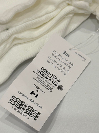 Carter's White Short Sleeve Bodysuit 5-Pack 3m