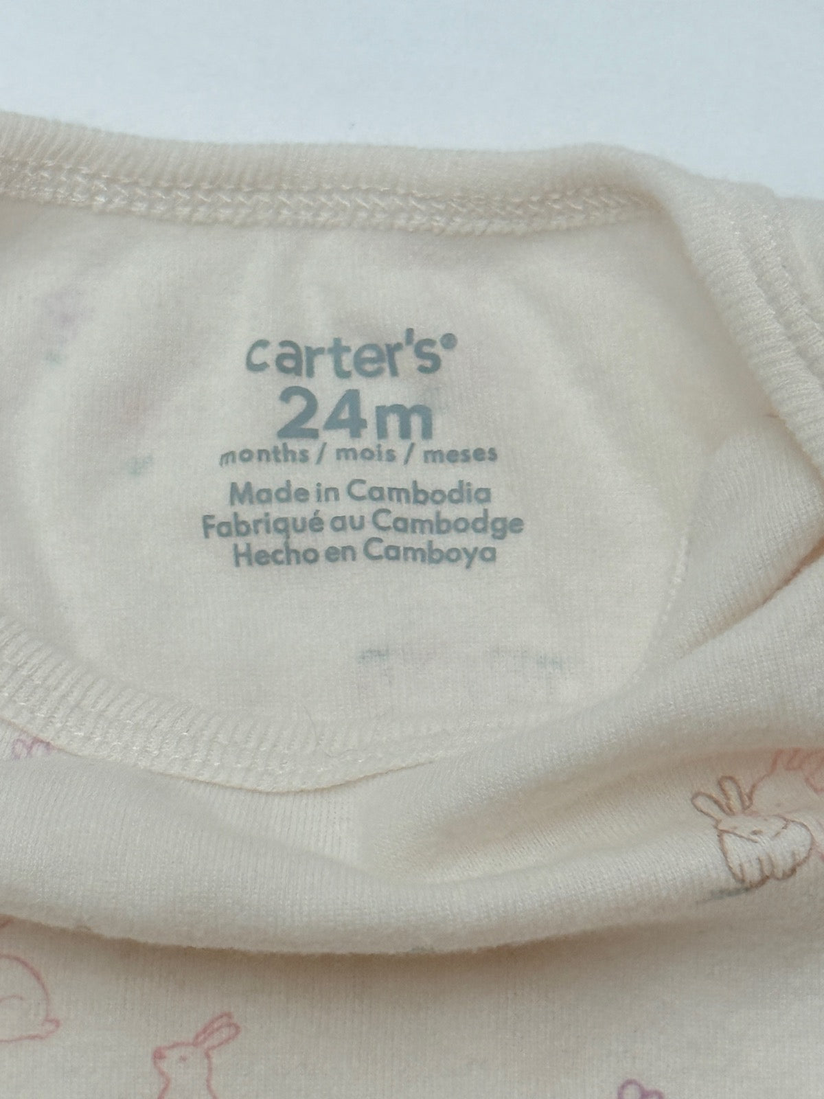 Carter's Bunny Print Bodysuit 24M