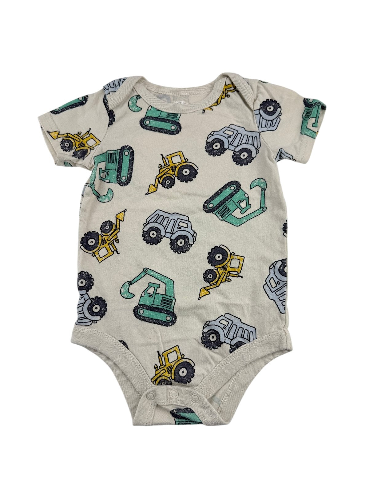 George Baby Construction Trucks Bodysuit 6-12M