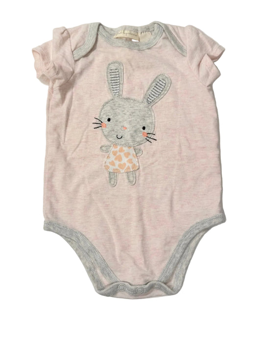 First Impressions Pink Bunny Bodysuit 3-6M