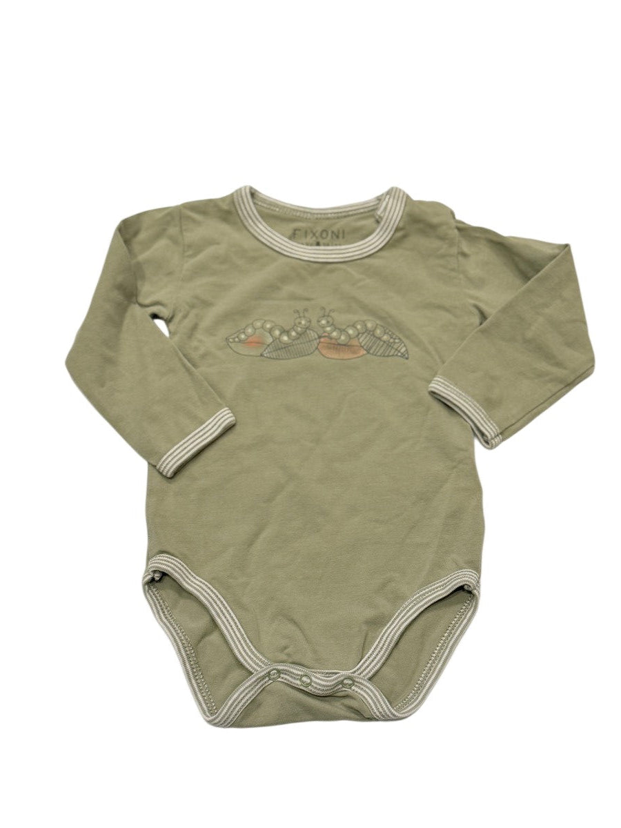 Fixoni Green Caterpillar Bodysuit 3-6M