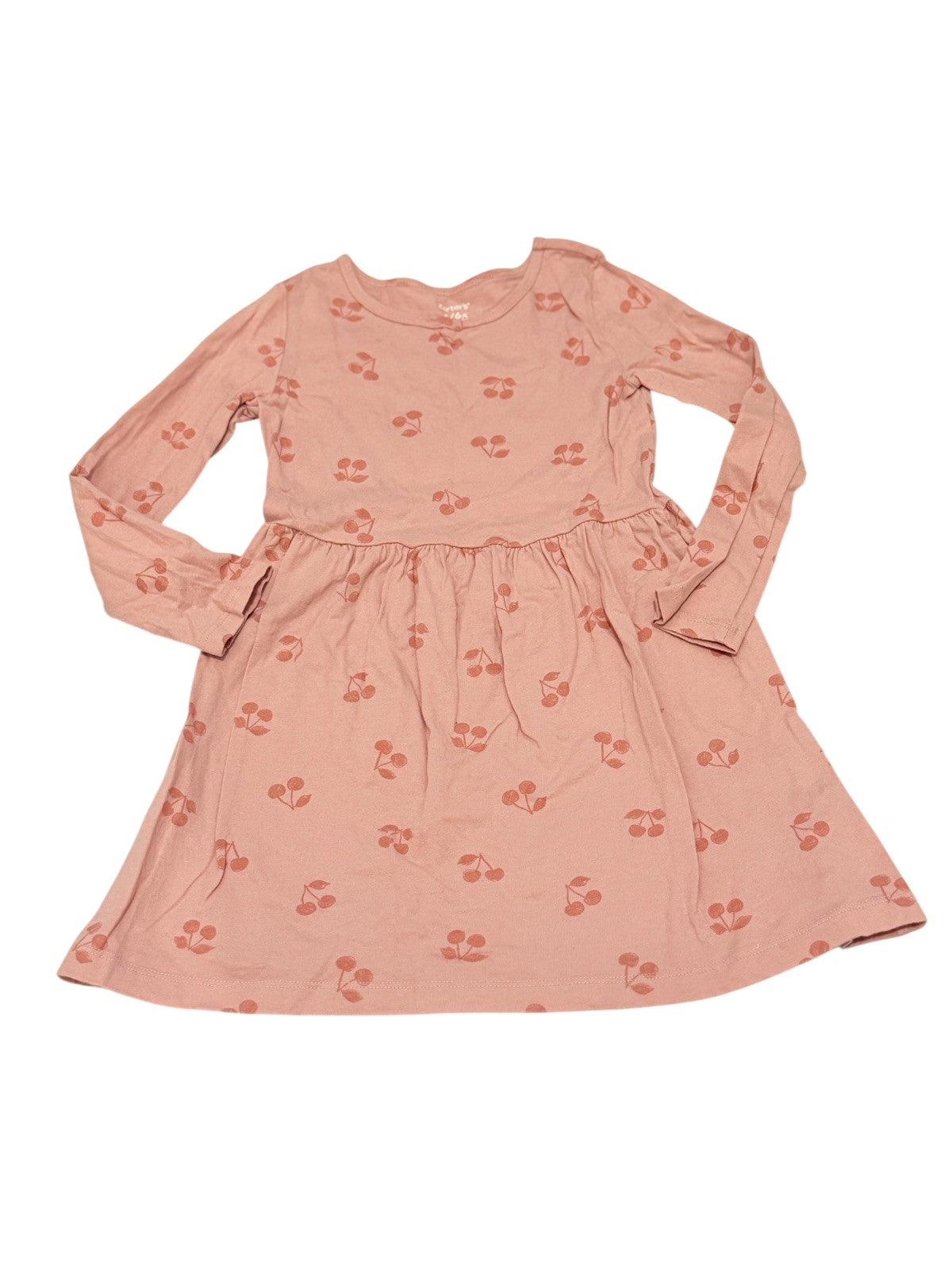 Carter's Cherry Print Long Sleeve Dress Size 6