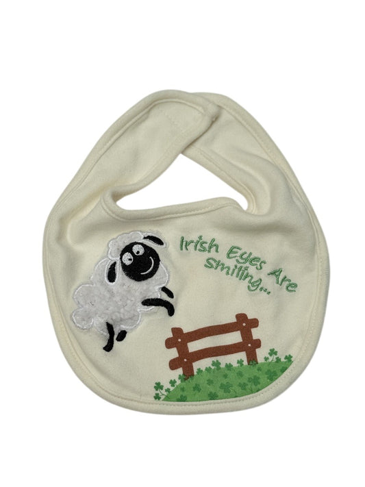 Irish Eyes Are Smiling Sheep Baby Bib 0-3m