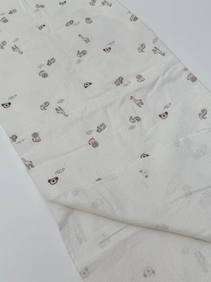 Animal Print Flannel Baby Receiving Blanket