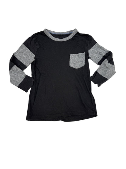 H&M Black Gray Striped Long Sleeve 4-5Y