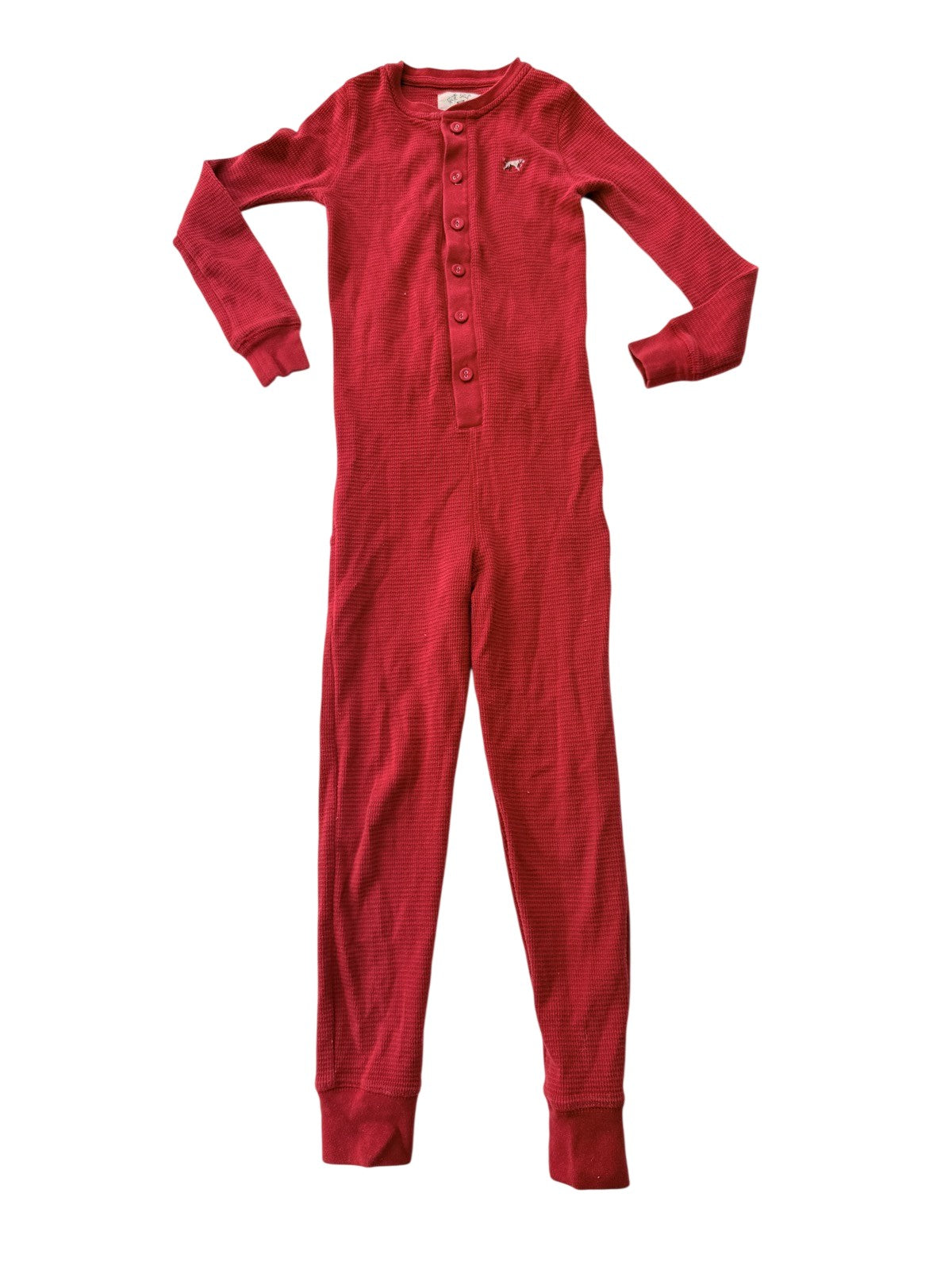 Crewcuts Red Thermal Union Suit Pajama Size 7