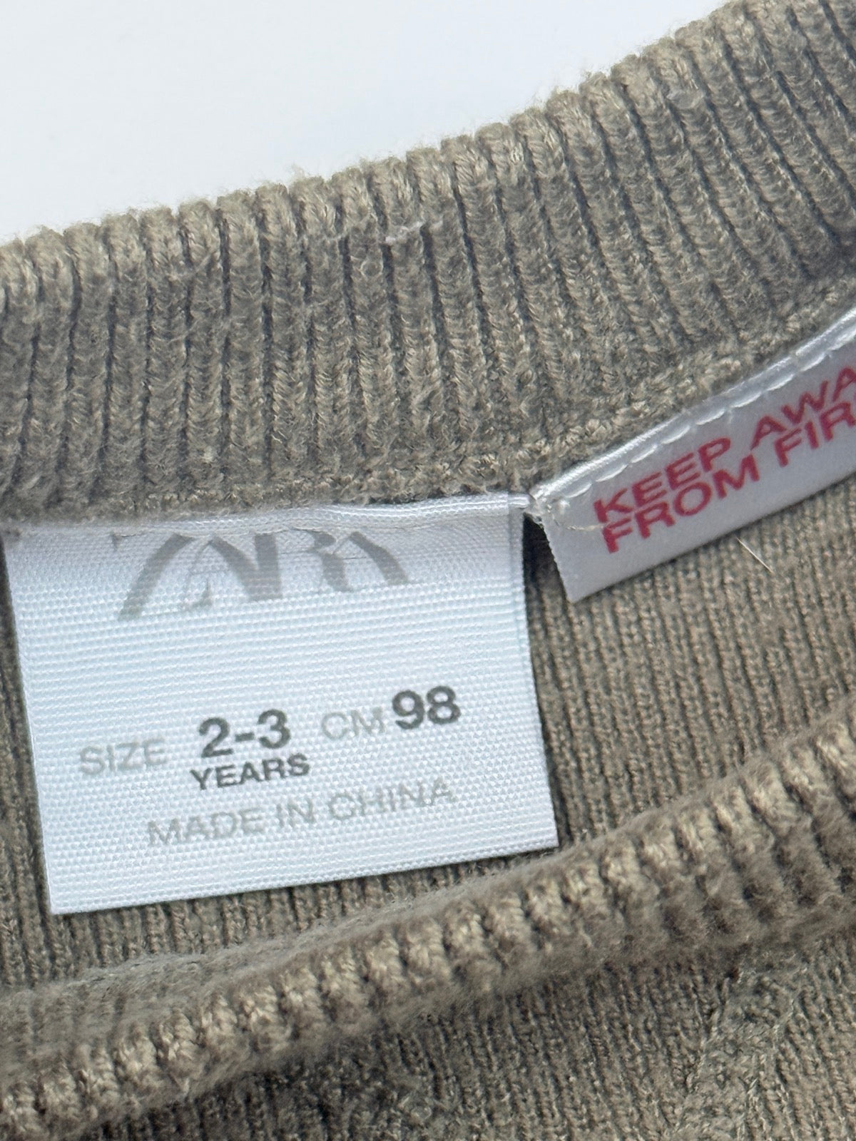 Zara Tan Knit Crewneck Sweater 3T