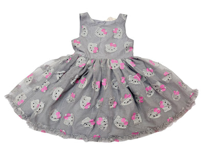 Hello Kitty Gray Glitter Tulle Dress Size 4-5Y