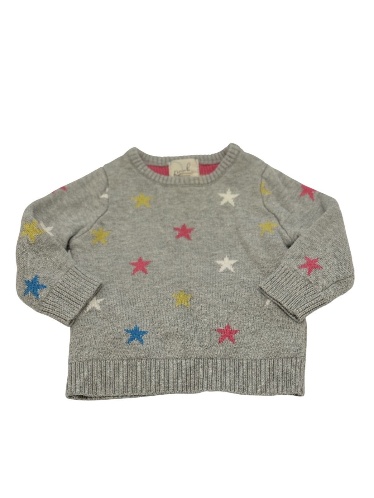 Peek Little Peanut Gray Star Knit Sweater 3/6M
