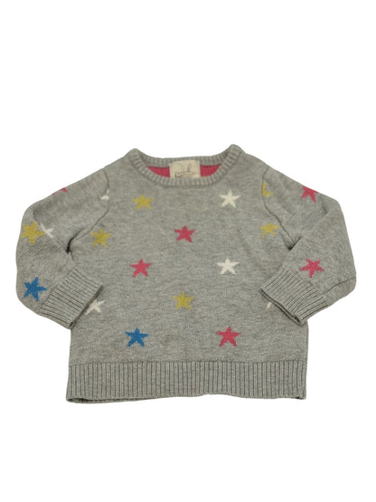 Peek Little Peanut Gray Star Knit Sweater 3/6M