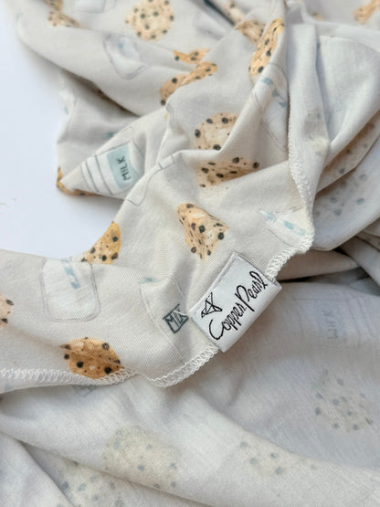 Copper Pearl Milk & Cookies Swaddle Hat Set NB