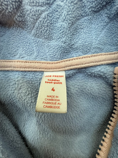 Joe Fresh Blue Fleece Zip Jacket Size 4