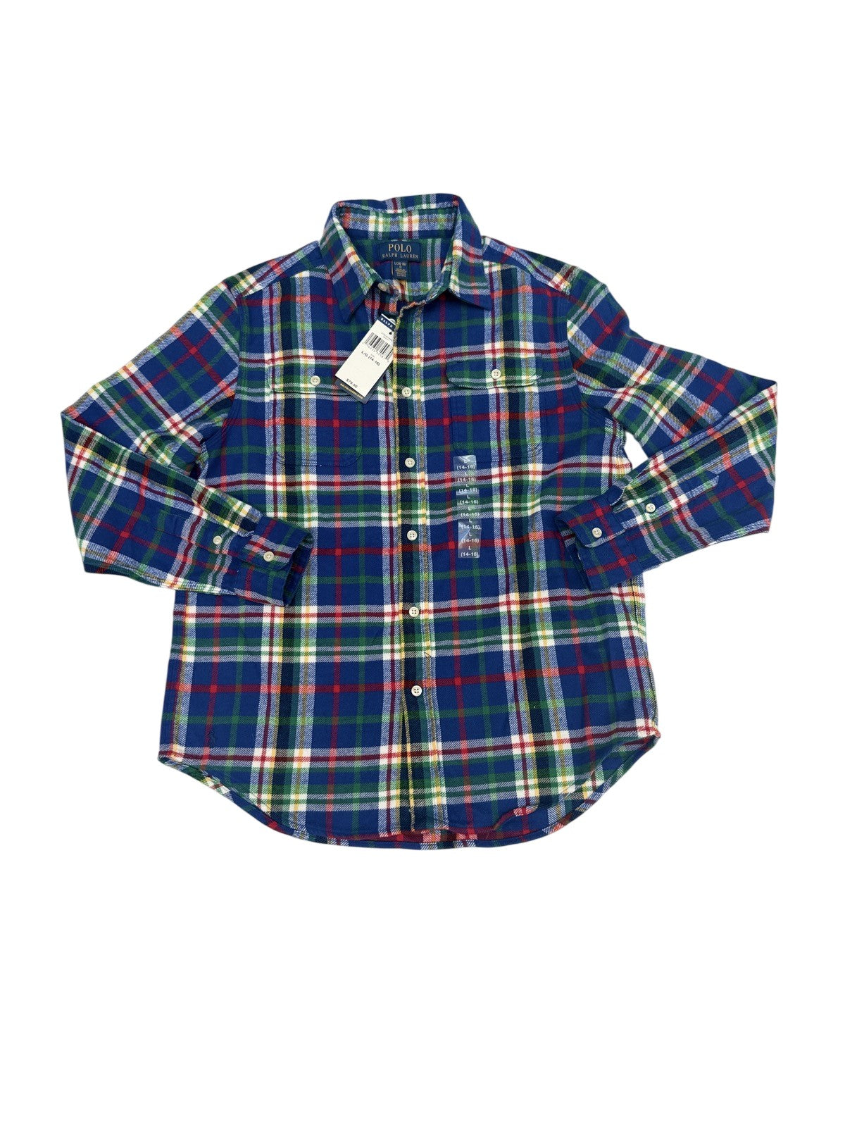 NWT - Polo Ralph Lauren Plaid Flannel Shirt Size 14-16
