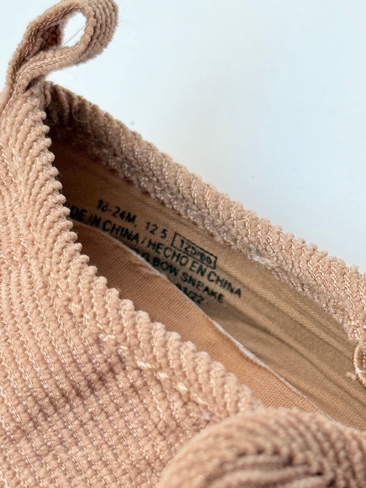 Old Navy Corduroy Bow Sneakers 12-24M