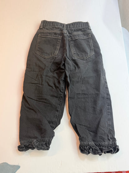 Zara Black Jeans Elastic Waist Kids 5Y